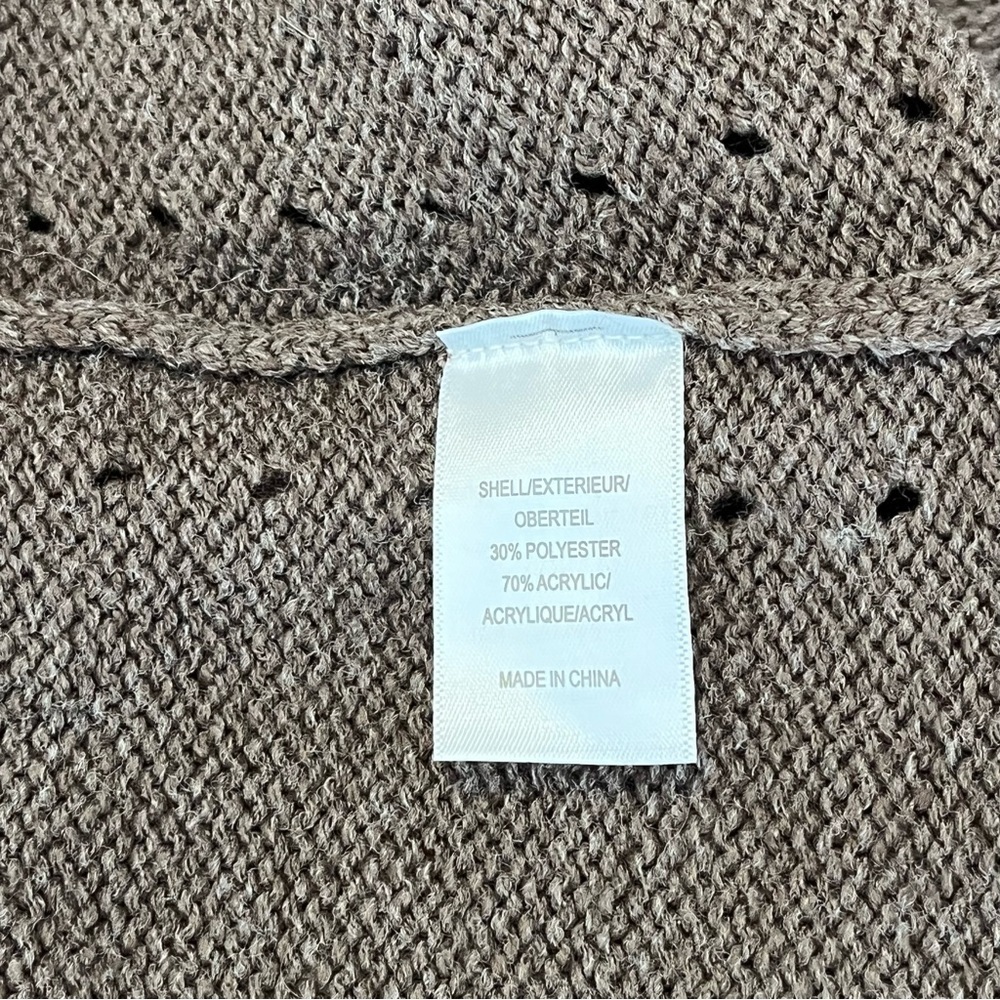 NWT Adrianna Papell Brown Sweater Vest Open Front Cascade Womens Medium - Picture 4 of 5